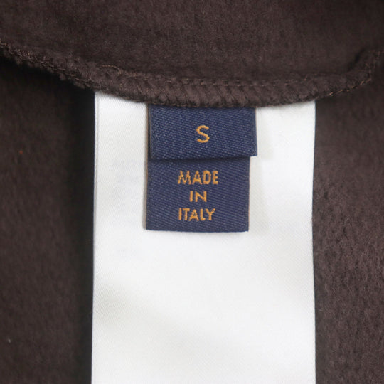 LOUIS VUITTON Hoodie Main: 100% cotton, some parts: 80% wool, some parts: 20% acrylic Brown GRAPHIC BEE PATCHED HOODIE Graphic Bee Patch Hoodie mens S Used Authentic