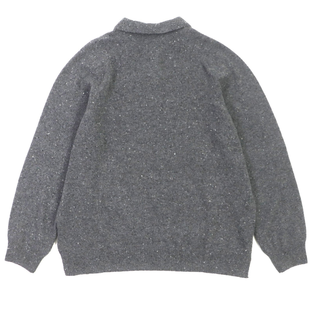 Dior HOMME Long sleeve polo shirt 243M830AT449 Main: 100% cashmere, part: 100% polyester gray mens XXL Used Authentic