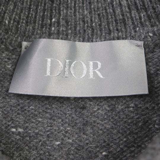 Dior HOMME Long sleeve polo shirt 243M830AT449 Main: 100% cashmere, part: 100% polyester gray mens XXL Used Authentic