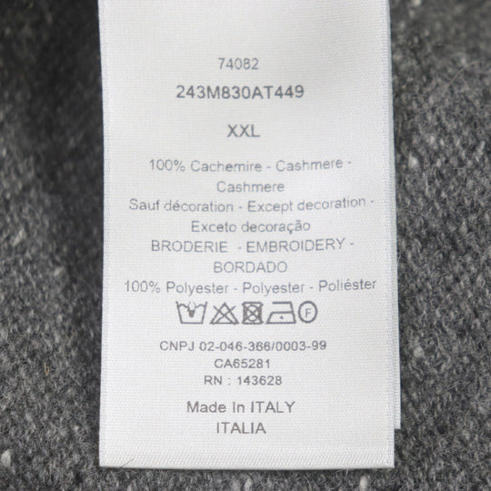 Dior HOMME Long sleeve polo shirt 243M830AT449 Main: 100% cashmere, part: 100% polyester gray mens XXL Used Authentic