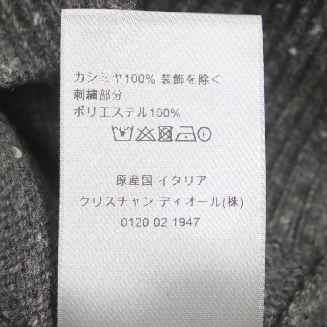 Dior HOMME Long sleeve polo shirt 243M830AT449 Main: 100% cashmere, part: 100% polyester gray mens XXL Used Authentic