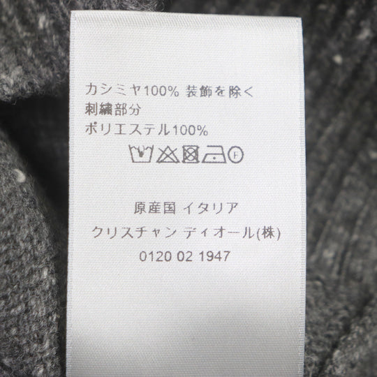 Dior HOMME Long sleeve polo shirt 243M830AT449 Main: 100% cashmere, part: 100% polyester gray mens XXL Used Authentic