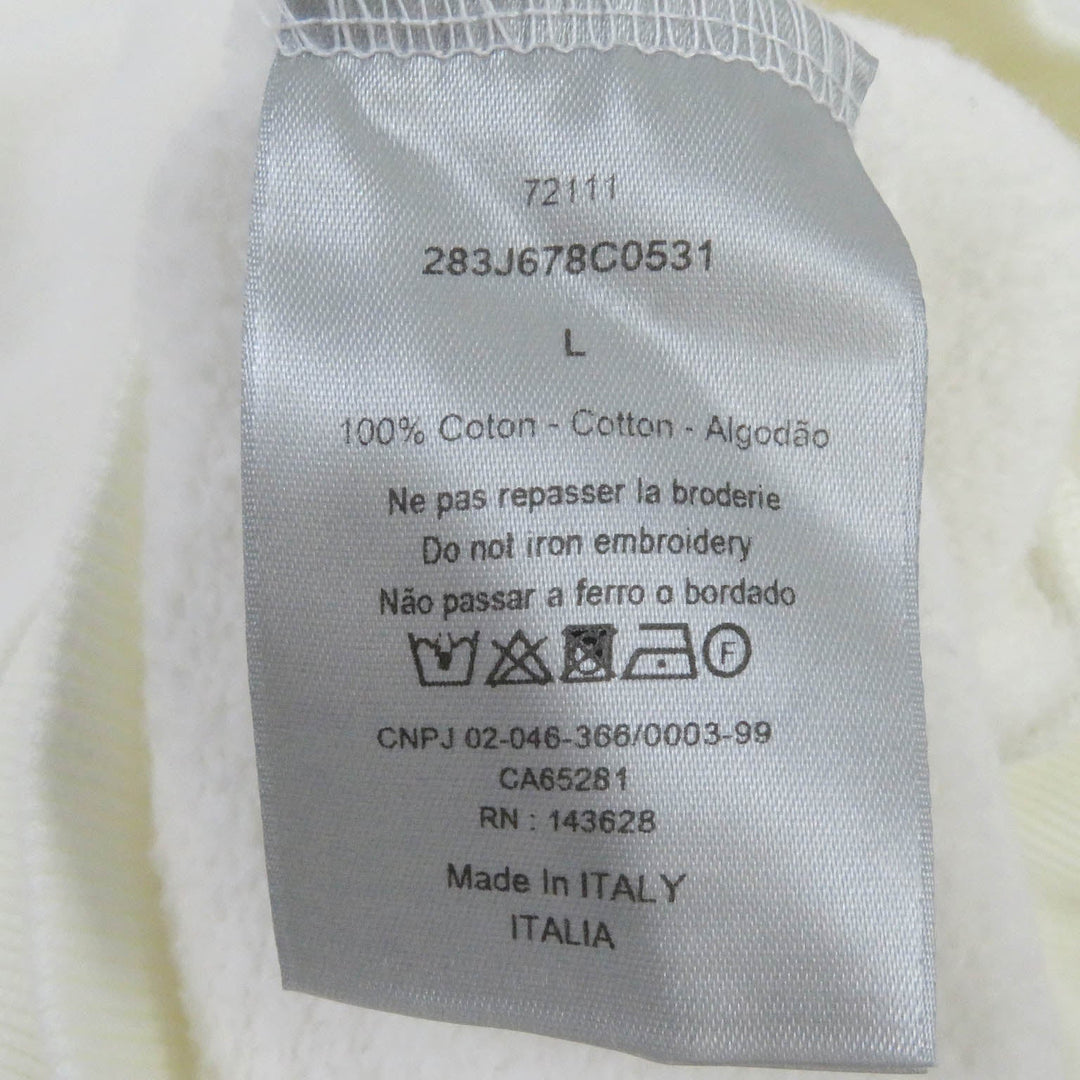 Dior HOMME Hoodie 283J678C0531 Main: 100% cotton white mens L Used Authentic