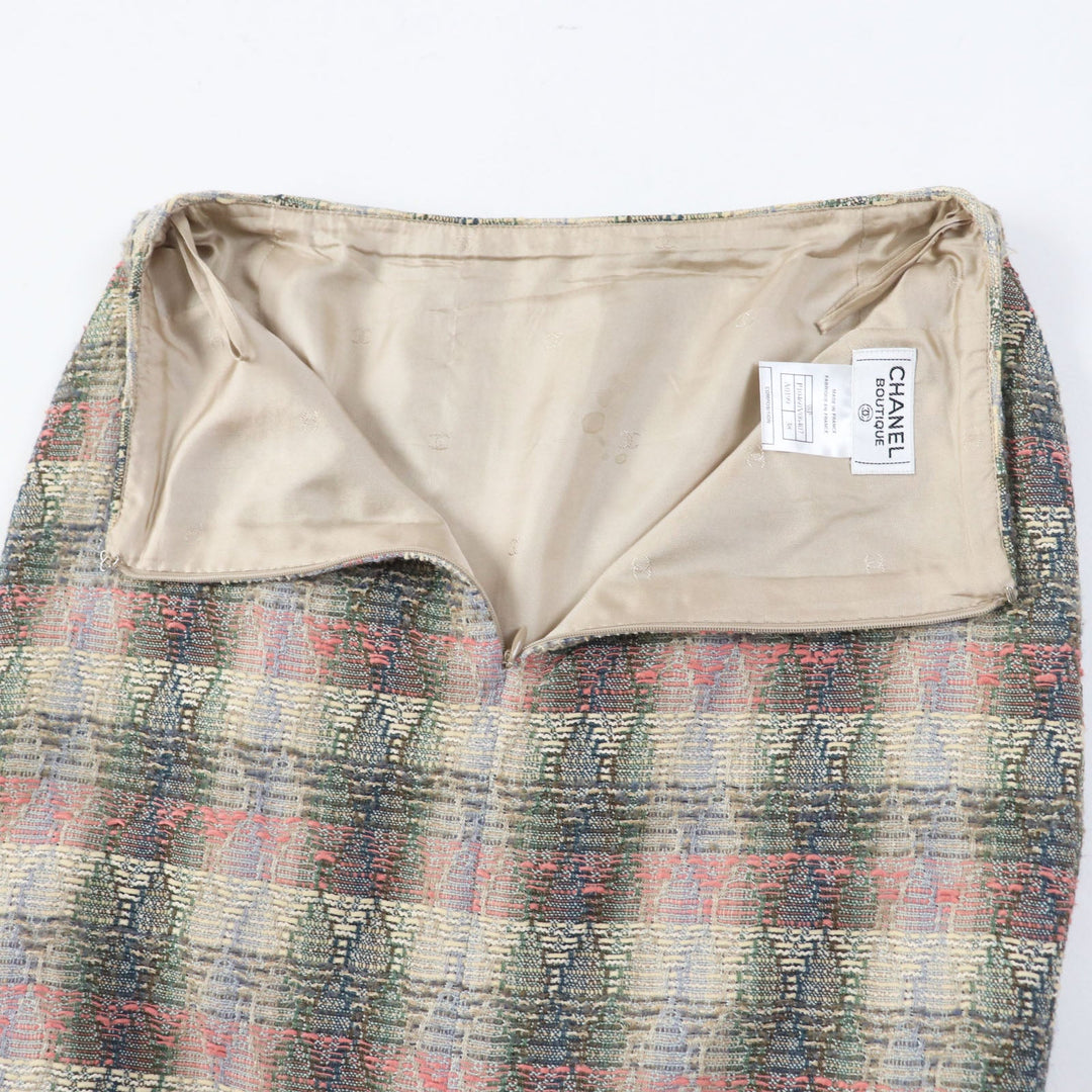 CHANEL setup 98P P10460 Outer material: 49% wool, 23% cotton, 11% silk, 8% acrylic, 5% nylon Multi Women 38 Used Authentic