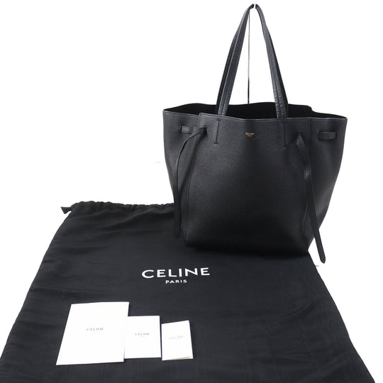 CELINE Tote Bag 18902 Main: Grained calf leather black Kava Phantom Small Women Used Authentic
