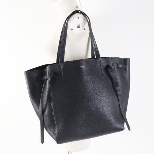 CELINE Tote Bag 18902 Main: Grained calf leather black Kava Phantom Small Women Used Authentic