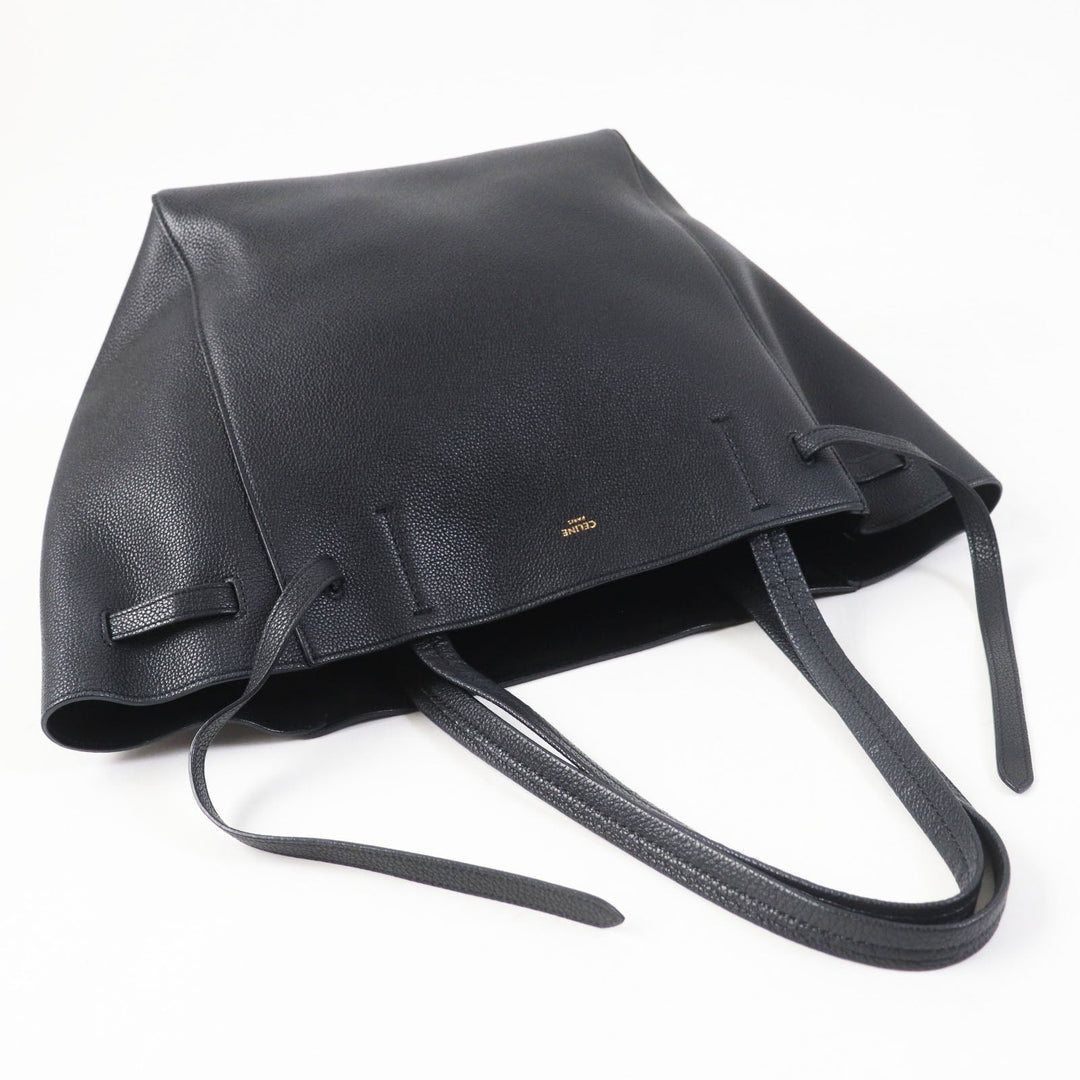 CELINE Tote Bag 18902 Main: Grained calf leather black Kava Phantom Small Women Used Authentic