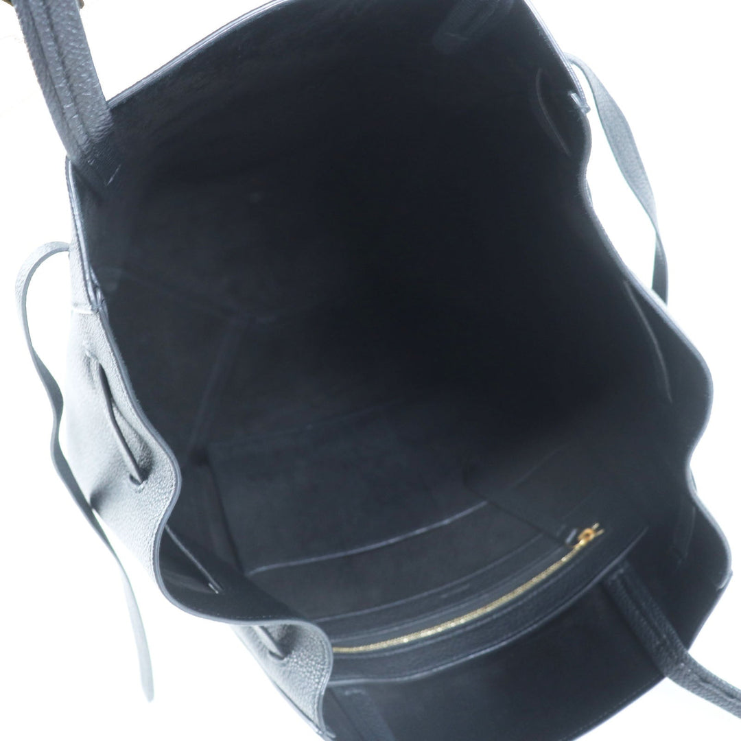 CELINE Tote Bag 18902 Main: Grained calf leather black Kava Phantom Small Women Used Authentic