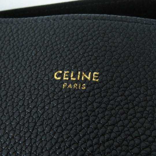 CELINE Tote Bag 18902 Main: Grained calf leather black Kava Phantom Small Women Used Authentic