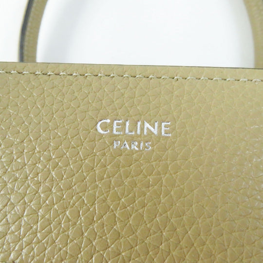 CELINE Handbag 18979 Main: Calfskin Dune Luggage micro shopper Women Used Authentic