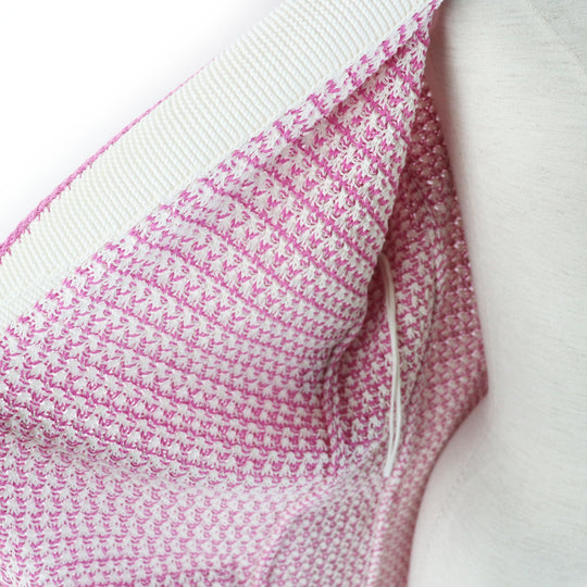 CHANEL cardigan P72239 Main: 100% cotton Pink white Women 36 Used Authentic