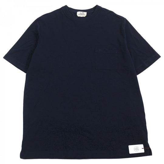 HERMES Short sleeve T-shirt Main: 100% cotton Dark navy mens Used Authentic