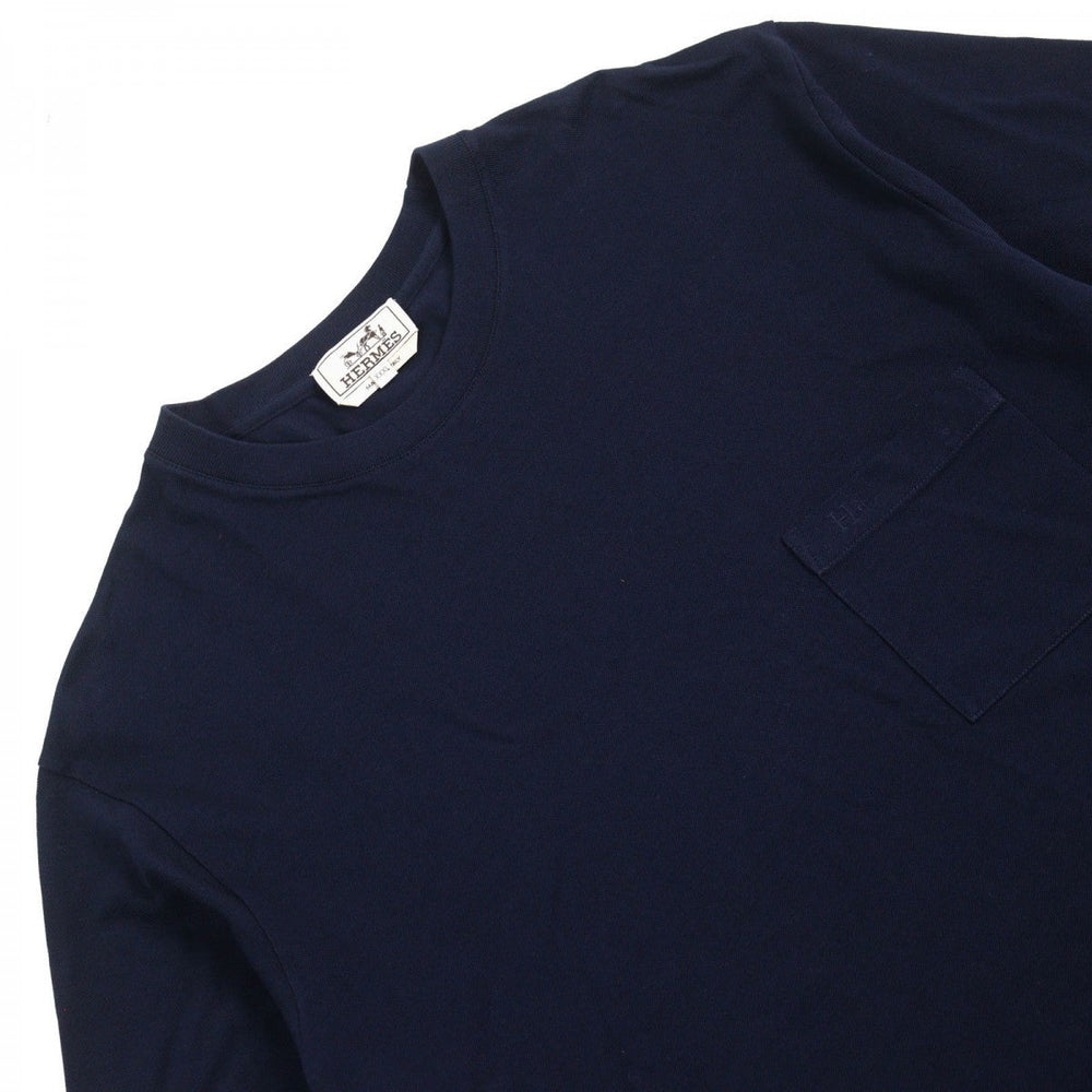HERMES Short sleeve T-shirt Main: 100% cotton Dark navy mens Used Authentic