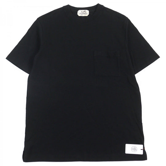 HERMES Short sleeve T-shirt Main: 100% cotton black mens S Used Authentic