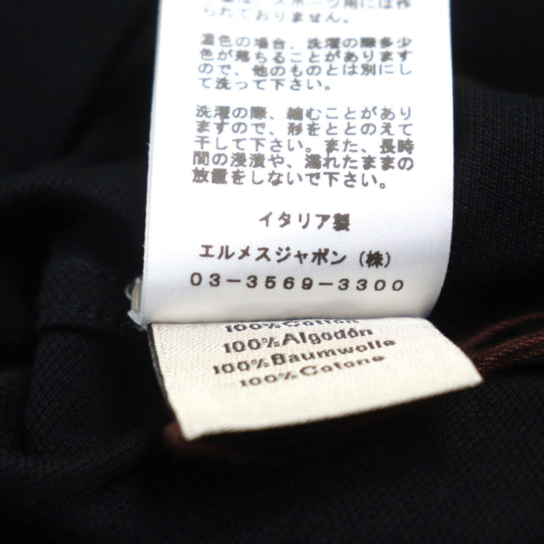 HERMES Short sleeve T-shirt Main: 100% cotton black mens S Used Authentic