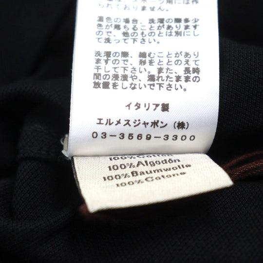 HERMES Short sleeve T-shirt Main: 100% cotton black mens S Used Authentic