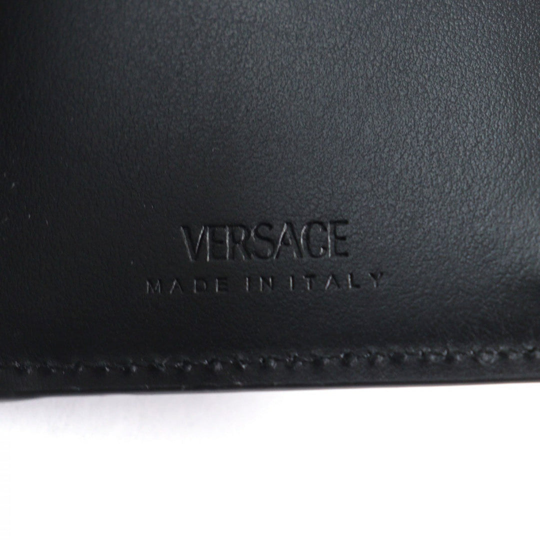 VERSACE Bifold Wallet Main: Leather Black type mens Used Authentic