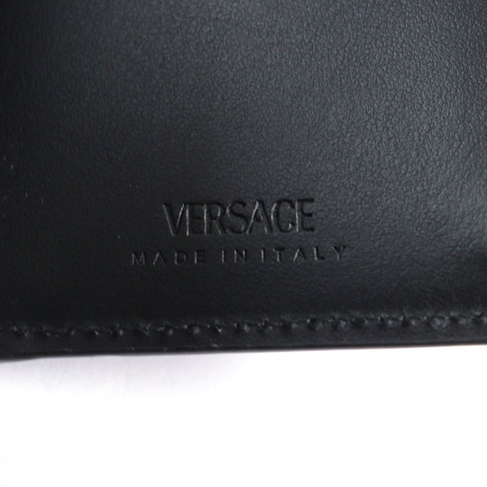 VERSACE Bifold Wallet Main: Leather Black type mens Used Authentic