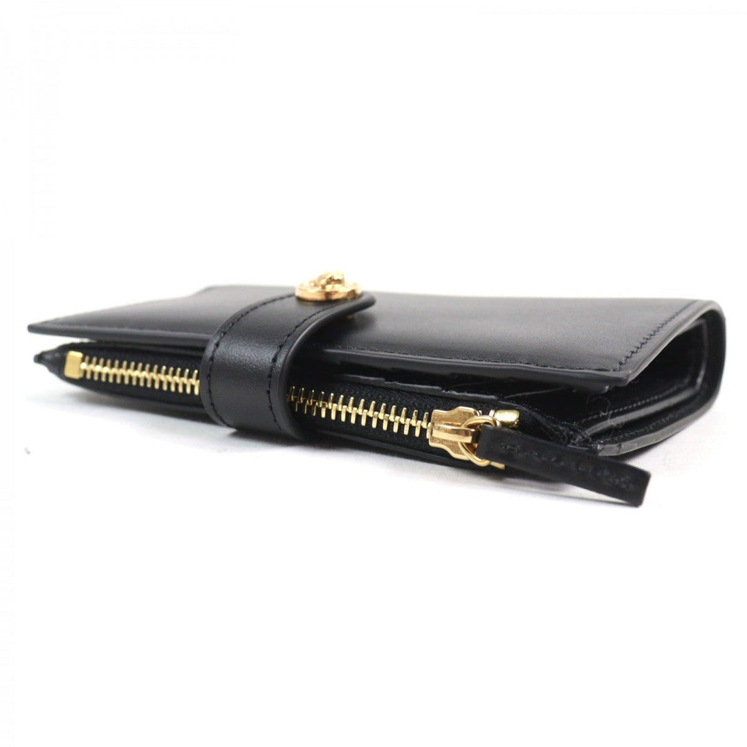 VERSACE Bifold Wallet Main: Leather Black type mens Used Authentic