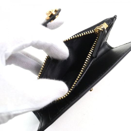 VERSACE Bifold Wallet Main: Leather Black type mens Used Authentic