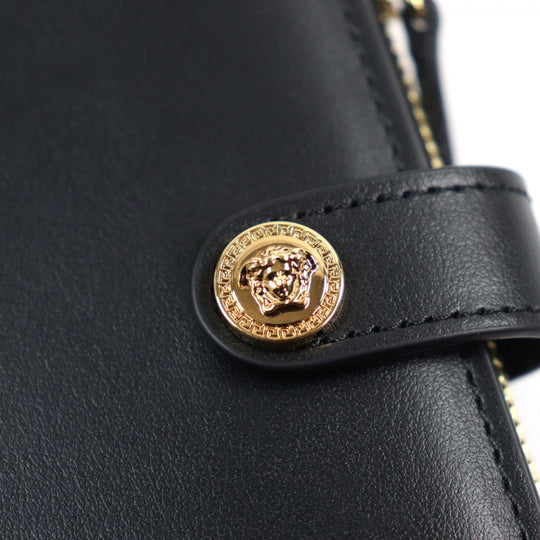 VERSACE Bifold Wallet Main: Leather Black type mens Used Authentic