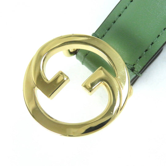 GUCCI belt 723073 Main: Leather green Blondy Women Used Authentic