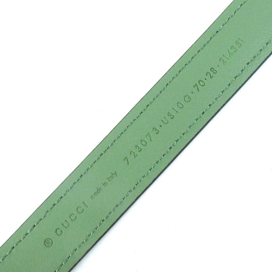 GUCCI belt 723073 Main: Leather green Blondy Women Used Authentic