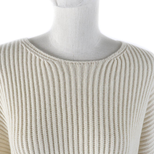 CELINE knit 2 3BX8/6806 Main: 70% wool, Main: 30% cashmere off white Women XS Used Authentic