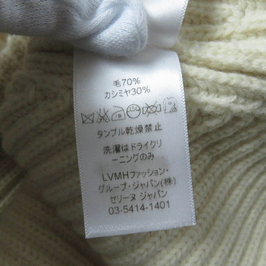 CELINE knit 2 3BX8/6806 Main: 70% wool, Main: 30% cashmere off white Women XS Used Authentic