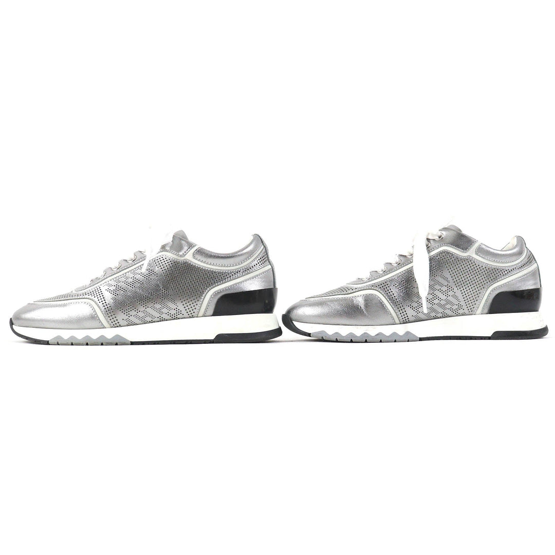 HERMES sneakers 211106Z Main: Leather Silver White Black C Addict Women 35 Used Authentic