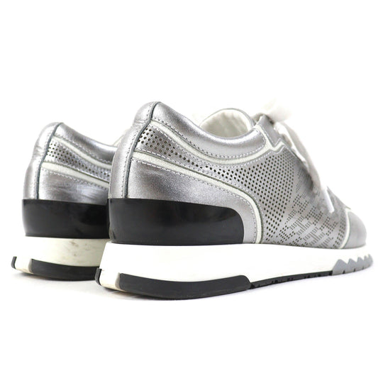 HERMES sneakers 211106Z Main: Leather Silver White Black C Addict Women 35 Used Authentic