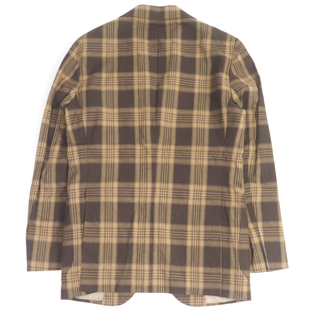 De Petrillo tailored jacket Outer: 55% linen, Outer: 45% cotton, Lining: 100% cupra Brown mens 44 Used Authentic