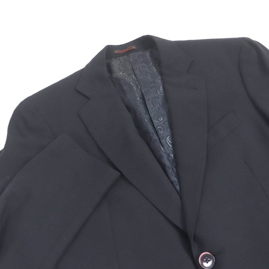 ETRO tailored jacket Outer: 100% cashmere, Sleeve lining: 60% acetate, Sleeve lining: 40% rayon, Lining: 100% rayon Navy mens 50 Used Authentic