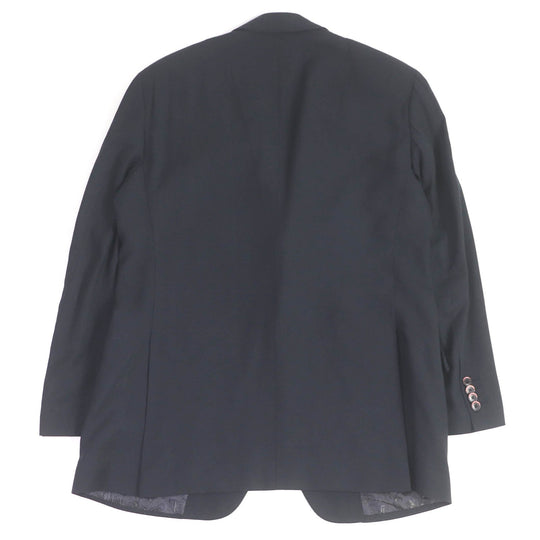 ETRO tailored jacket Outer: 100% cashmere, Sleeve lining: 60% acetate, Sleeve lining: 40% rayon, Lining: 100% rayon Navy mens 50 Used Authentic