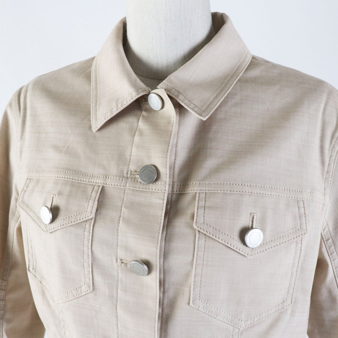 FOXEY NEW YORK Jacket 42137 Main: 56% cotton, 39% polyester, 5% polyurethane beige DENIM LILY Women 40 Used Authentic
