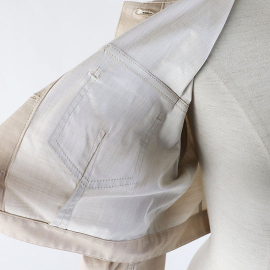 FOXEY NEW YORK Jacket 42137 Main: 56% cotton, 39% polyester, 5% polyurethane beige DENIM LILY Women 40 Used Authentic