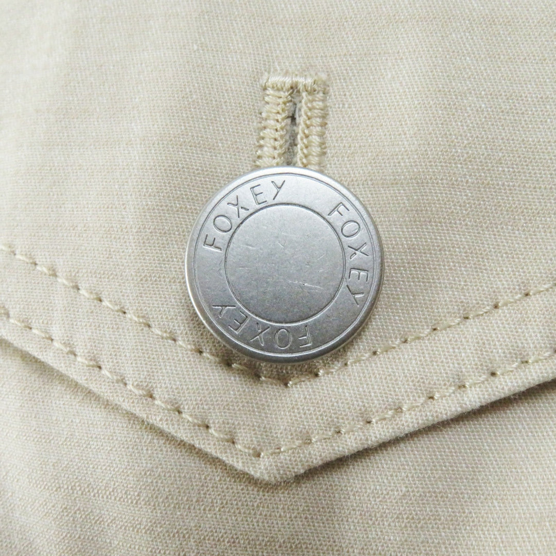 FOXEY NEW YORK Jacket 42137 Main: 56% cotton, 39% polyester, 5% polyurethane beige DENIM LILY Women 40 Used Authentic