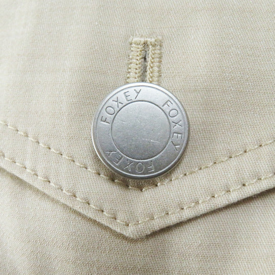 FOXEY NEW YORK Jacket 42137 Main: 56% cotton, 39% polyester, 5% polyurethane beige DENIM LILY Women 40 Used Authentic