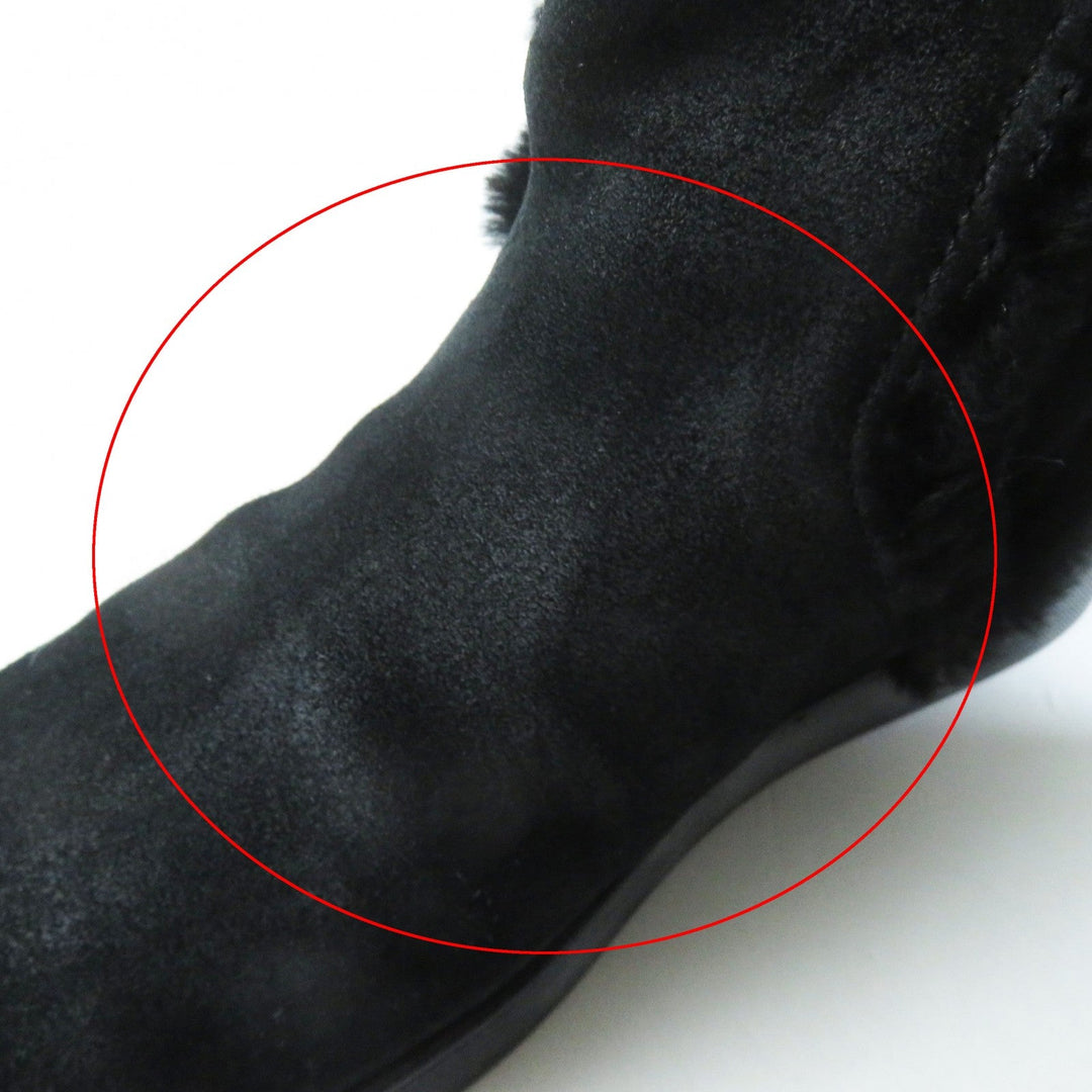 LOUIS VUITTON boots Main: Mouton black Women 38 1/2 Used Authentic