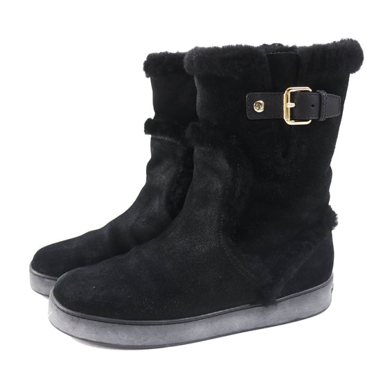 LOUIS VUITTON boots Main: Mouton black Women 38 1/2 Used Authentic