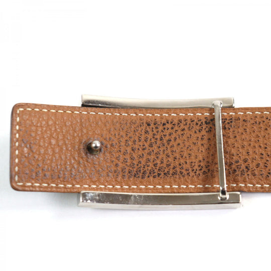 HERMES belt leather Black brown