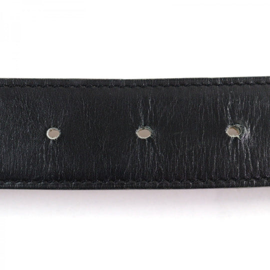 HERMES belt leather Black brown