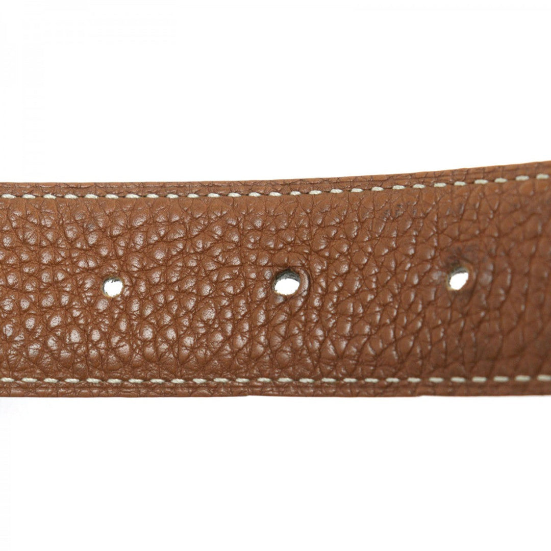 HERMES belt leather Black brown
