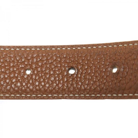 HERMES belt leather Black brown