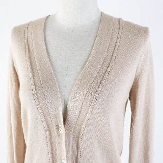 FOXEY cardigan 35234 Main: 65% silk, Main: 35% cashmere beige Women 38 Used Authentic