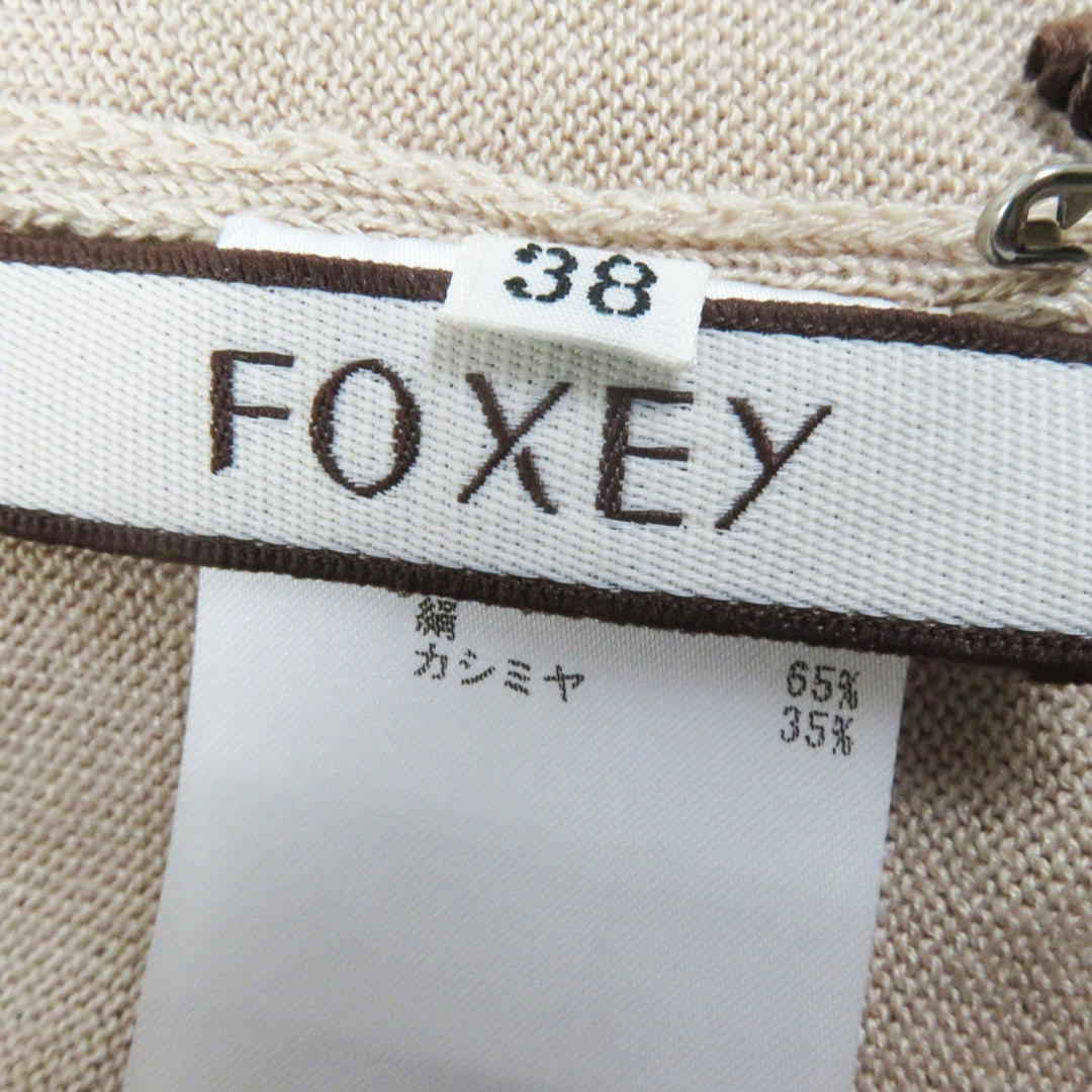 FOXEY cardigan 35234 Main: 65% silk, Main: 35% cashmere beige Women 38 Used Authentic