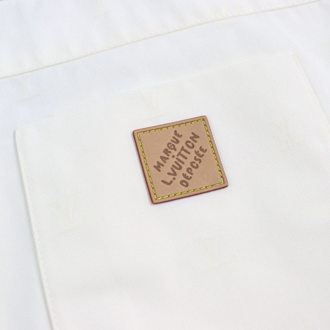 LOUIS VUITTON Pants 1AFRQF HRP41W Outer: 100% cotton, Lining: 100% cotton, Part: Cowhide cream mens 58 Used Authentic