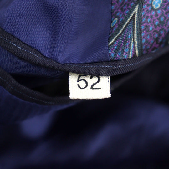 ETRO suit 172-1A915-0091 Outer: 100% wool, Lining: 100% silk, Sleeve lining: 100% cupra, Part: 100% cupra Navy Stripe Pattern mens 52 Used Authentic