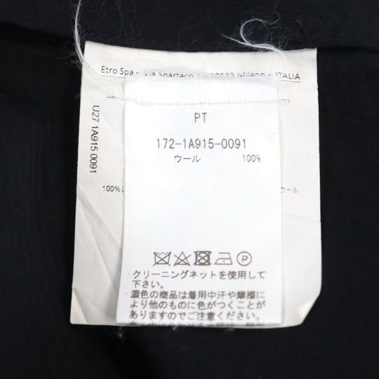 ETRO suit 172-1A915-0091 Outer: 100% wool, Lining: 100% silk, Sleeve lining: 100% cupra, Part: 100% cupra Navy Stripe Pattern mens 52 Used Authentic