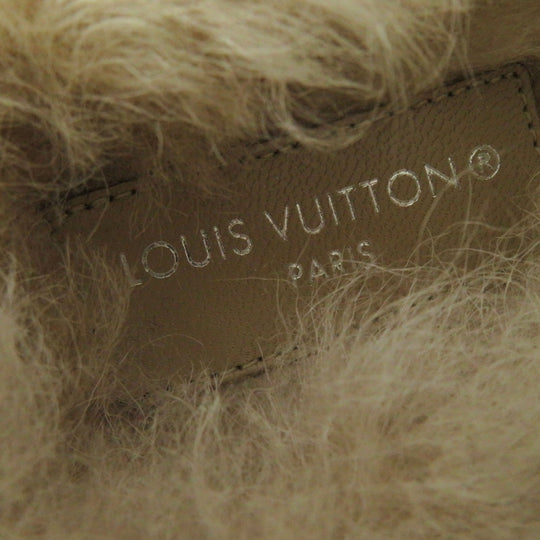 LOUIS VUITTON Sandals Main: suede leather, part: fur Brown beige Winter brake lines Women 37 Used Authentic